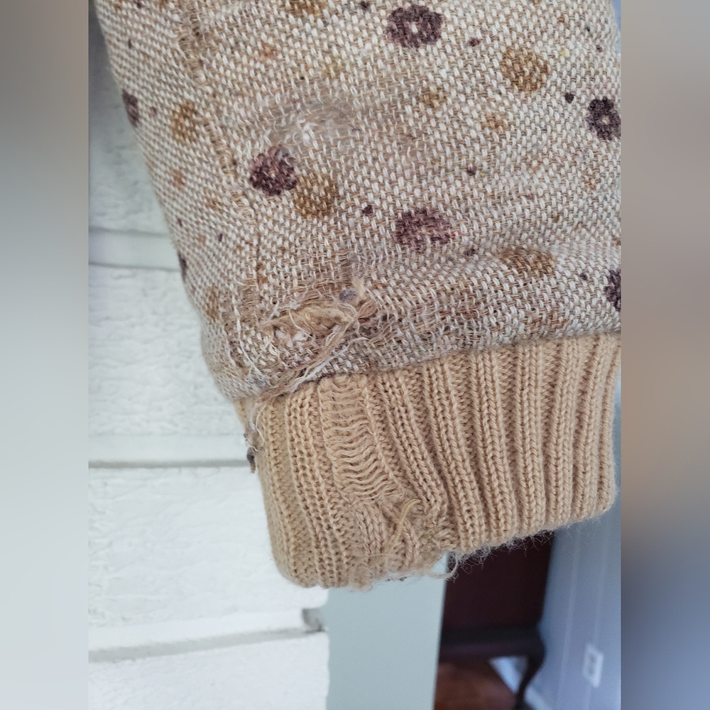 70s bomber style coat with the most adorable printed cotton shell - Picture 12 of 12